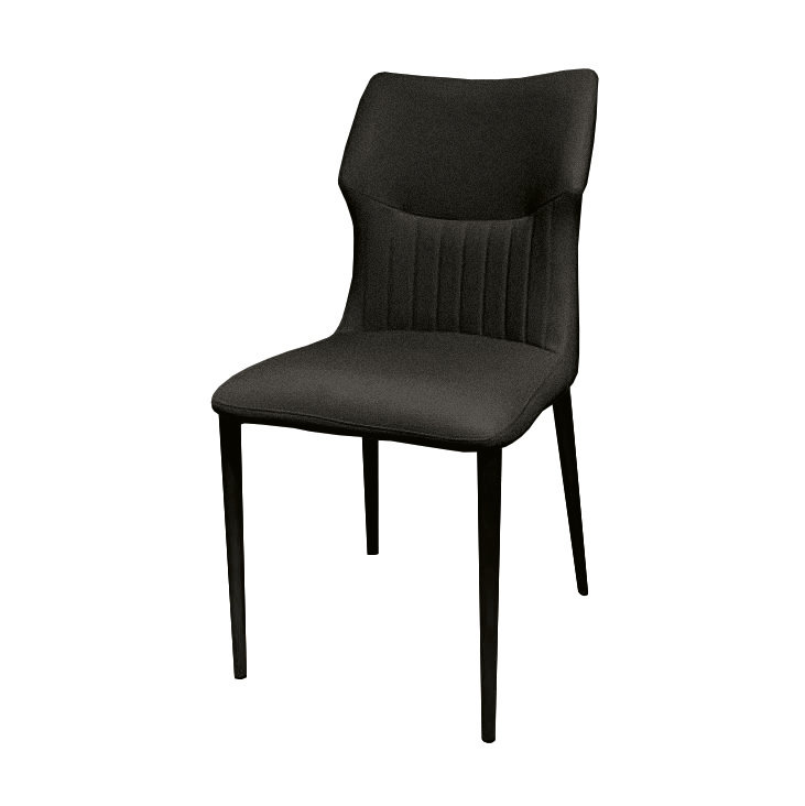 Algol 44cm H Upholstered Side Chair, Matte Black, Black