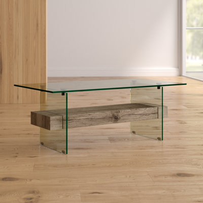 Kayley Glass Top Single Coffee Table