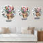 Hare avec fleurs - horloge murale traditionnelle-1272606814