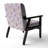 Purple Flowers And Leaf - Upholstered Cabin & Lodge Accent Arm Chair