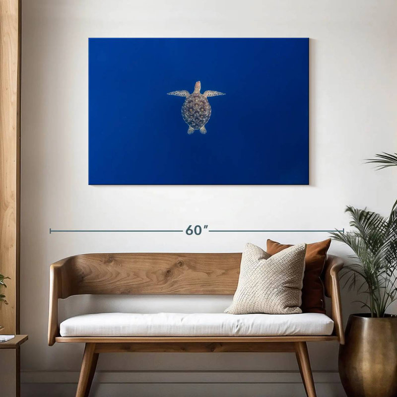 Brampt Blue Sea Turtle, 30" H x 45" W
