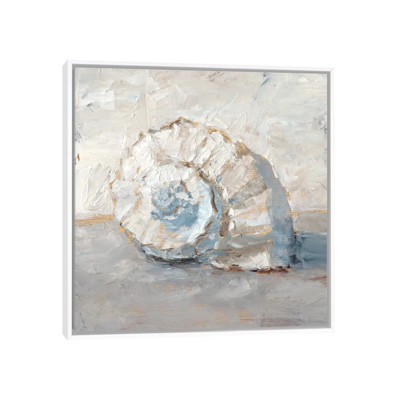 "Blue Shell Study III" par Ethan Harper, reproduction d’art, Toile blanche encadrée, H 37 po x l 37 po x P 1,5 po