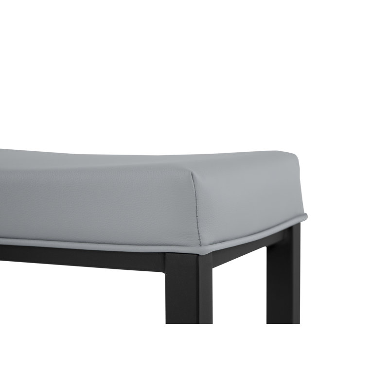 Tabouret de bar et de comptoir Groveland , Tabouret de comptoir (siège d'une hauteur de 26 p, Gris pierre de feu