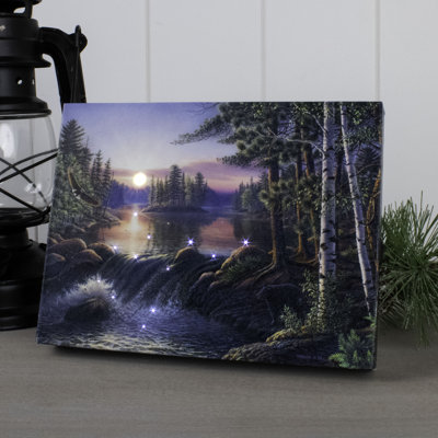 Boundary Waters 8X6 Lighted Tabletop Canvas
