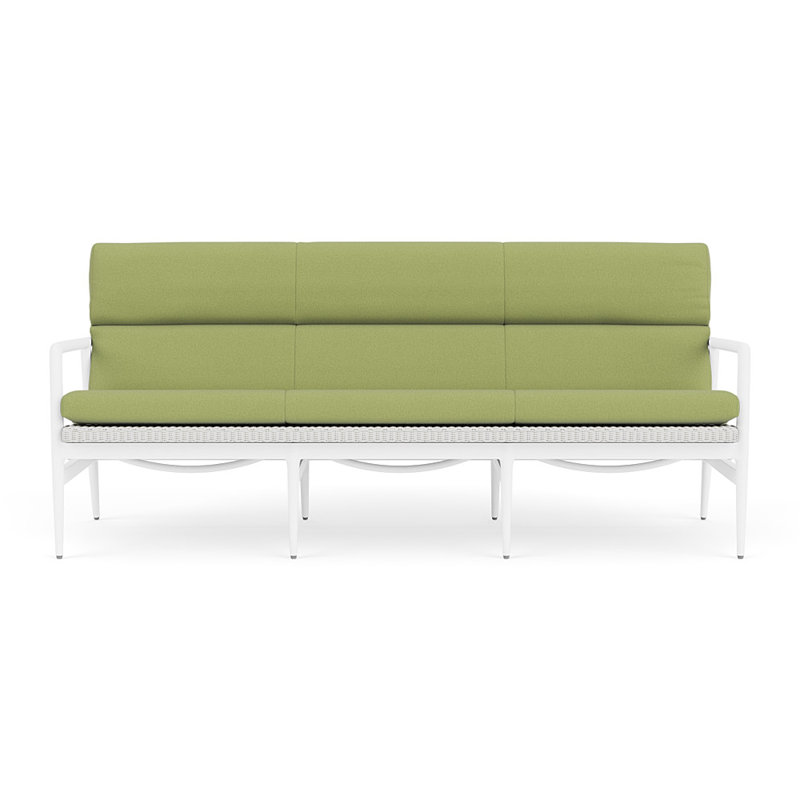 Cascade Outdoor 3 - Seat Patio Sofa, Unearth Spring, Matte White