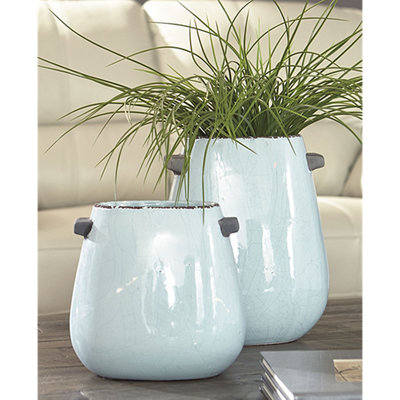 Ensemble de 2 vases de table en céramique 12,5 po Kangwei