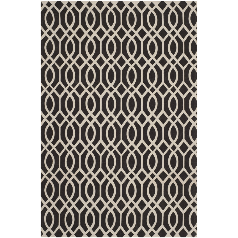 SaintCroix Geometric Cotton Hand Woven Area Rug, Rectangle 122 x 183 cm
