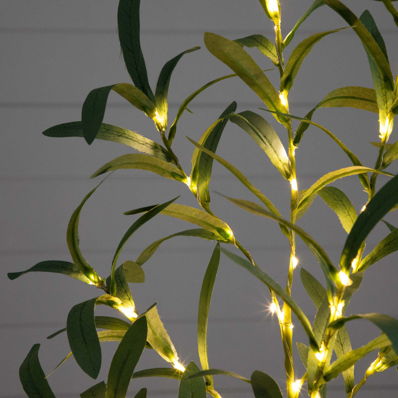 2ft. Lighted Artificial Olive Tree with 60 Warm White LED Lights