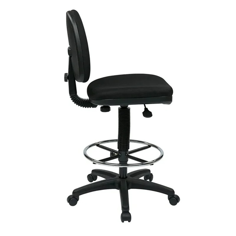Polyester Blend Drafting Chair, Icon - Black