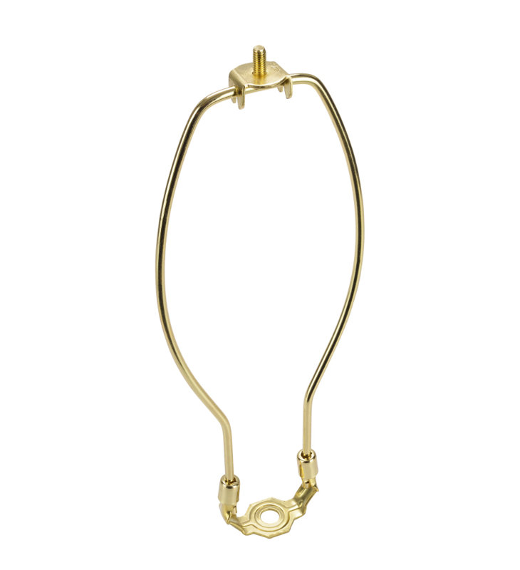 Lampe Harpe, 10" H x 4.5" L x 0.8" D, Laiton poli