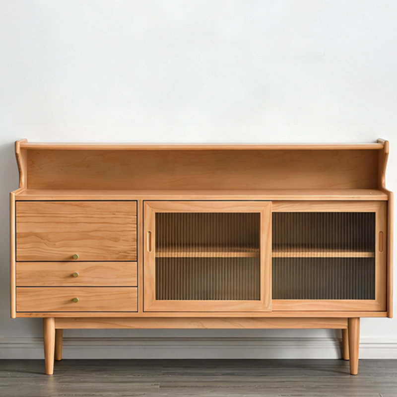 Buffet Modern Burlywood, H 36,22 po x l 59,06 po x P 16,14 po
