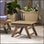 Table d'appoint d'extérieur en bois d'acacia Sedona avec conception à lattes ouvertes pour le patio, la terrasse ou le jardin
