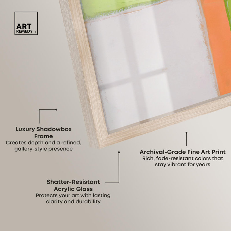«Pastel Grid I Green», reproduction d'art abstrait par Art Remedy, H 41 po x l 41 po, Crème, crème