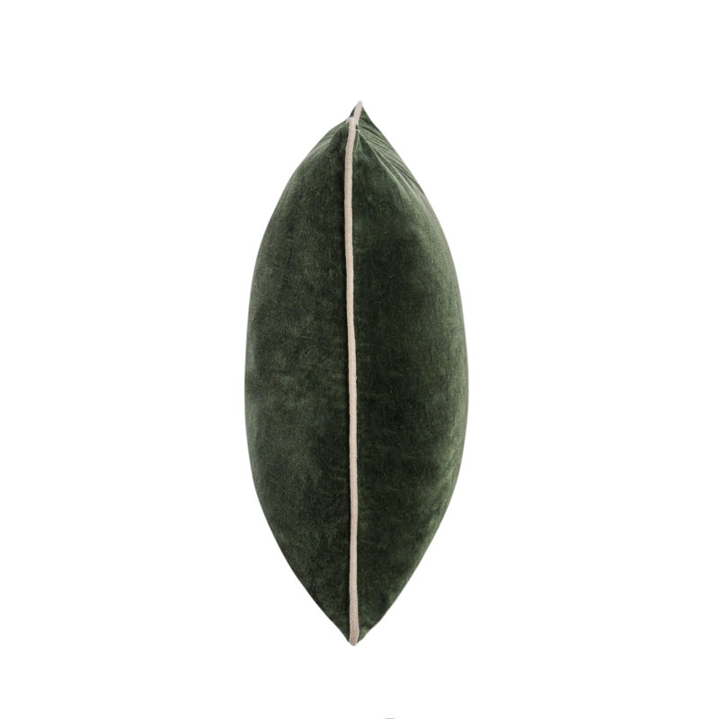 Goodall Velvet Pillow Cover & Insert, Square 18", Forest Green