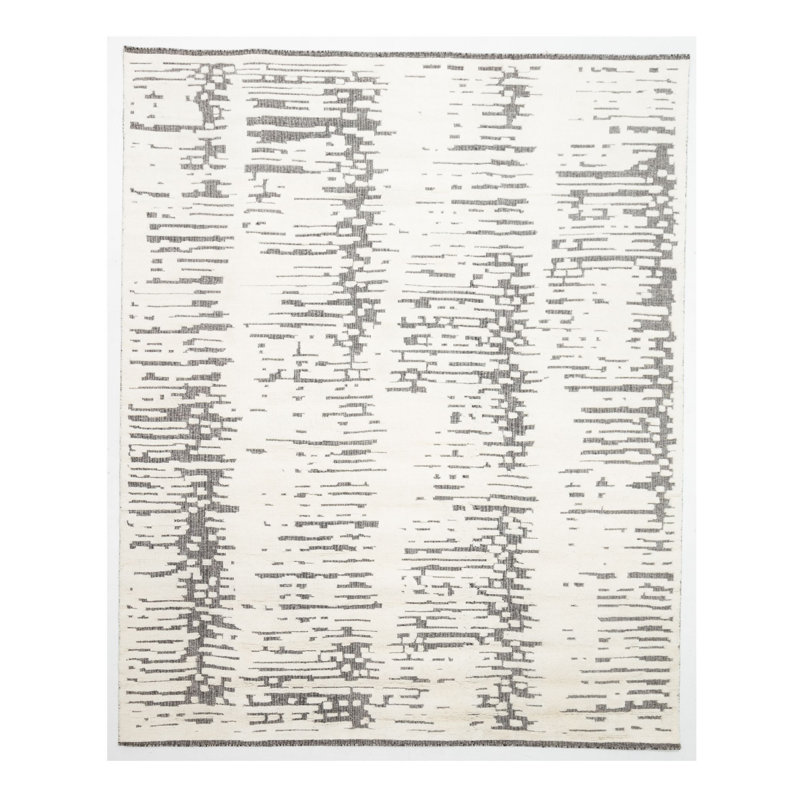 Handmade Cotton and Wool Abstract Area Rug