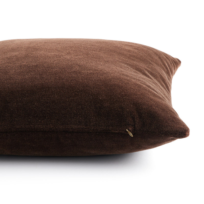 Bridger Wool Pillow Cover & Insert, Square 20", Monte Chocolate