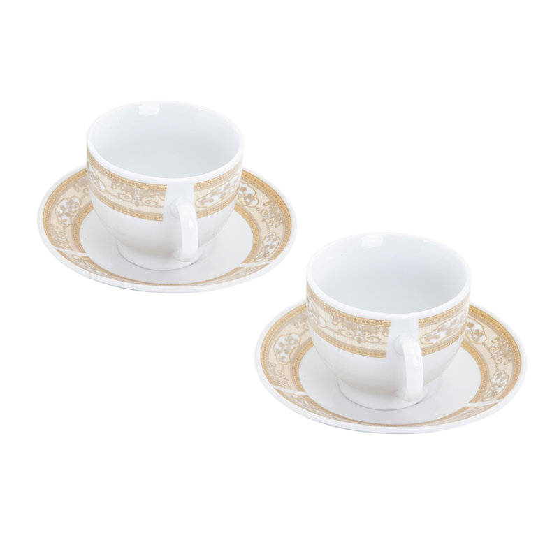 Porcelain Cappuccino Cup and Saucer