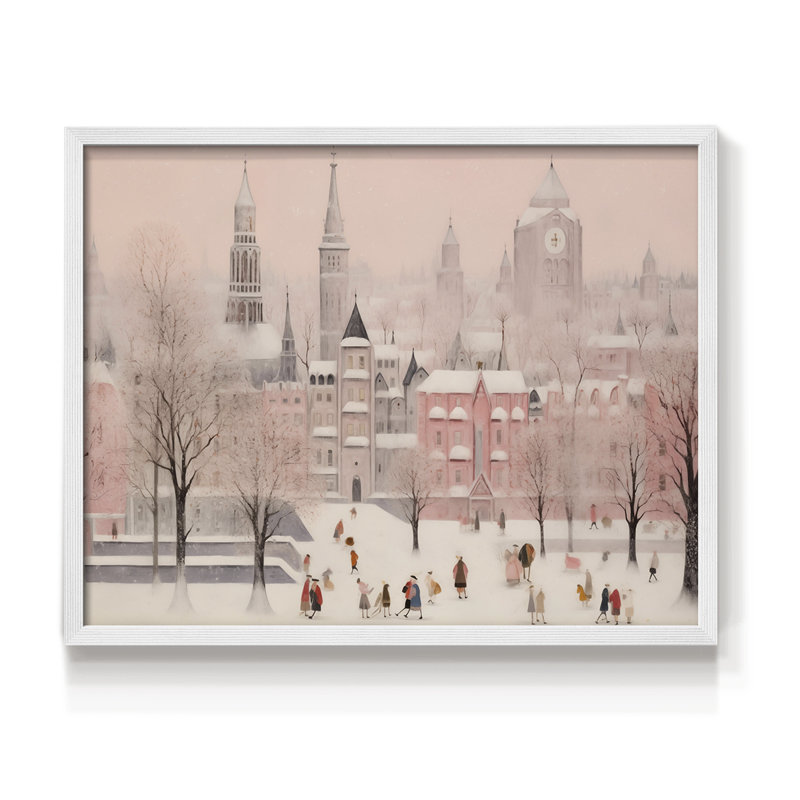 Paysages rétro - XCVI - impression encadrée - réaménageable, H 22 po x l 28 po, Blanc