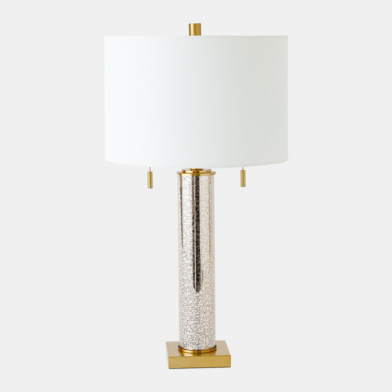 Mercury Glass Table Lamp-Silver