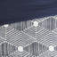 Housse de couette en coton très grand / très grand - motif géométrique bleu marine avec dossier uni, coton, motif 2 taies décoratives, revers, attaches de coin, literie de luxe-120469499-120469500