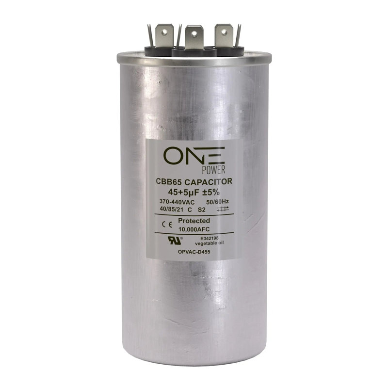Condensateur de climatiseur 45, 5-MFD, 370V ou 440V à usage unique 45 + 5 uF CBB65B