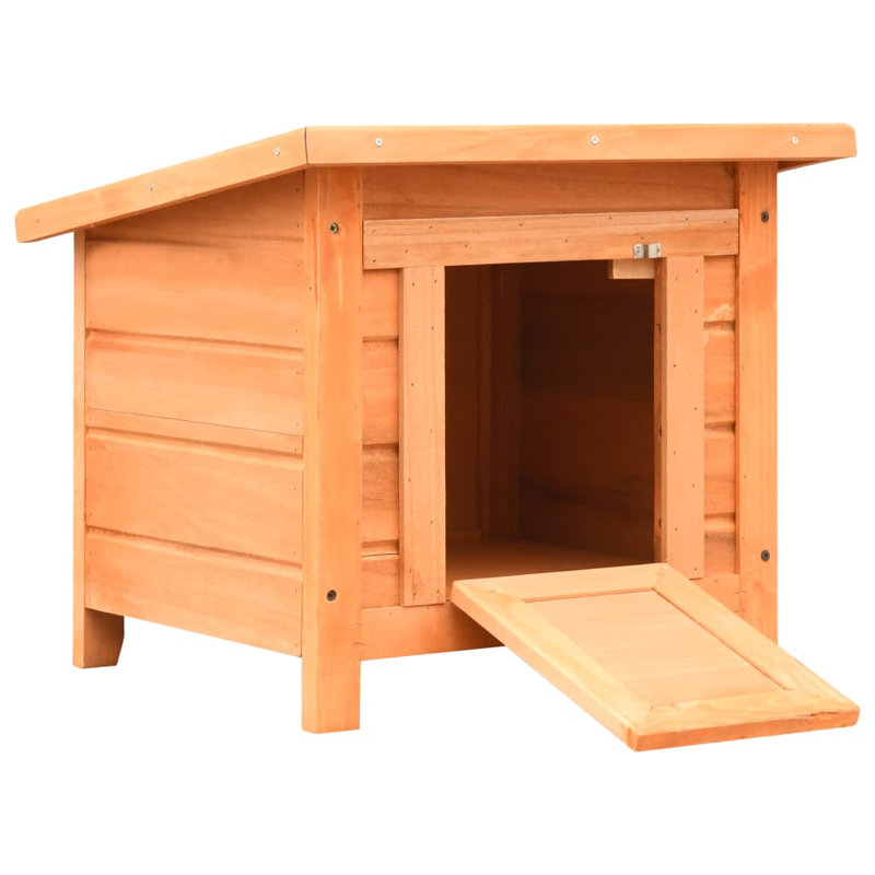 Maison pour chat en bois de pin et de sapin massif 19,7 po x 18,1 po x 17,1 po