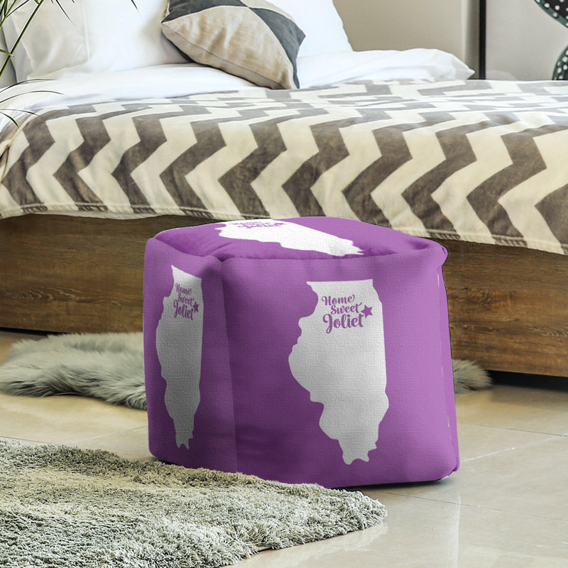 Repose-pieds cube joliet illinois, Violet