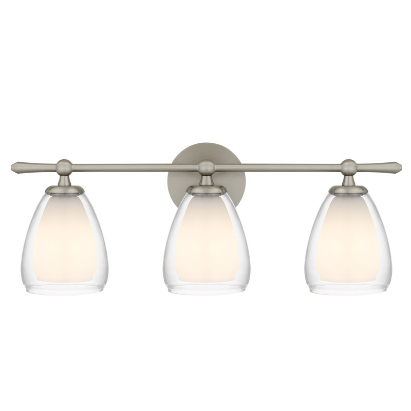 Vivienne 3-Light Brushed Nickel Vanity Light, 3 Lights