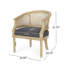 Cette chaise d'appoint exquise de style champêtre français est fabriquée en bois d'hévéa, alliant élégance, confort et fonctionnalité pour chaque maison.-1196362787
