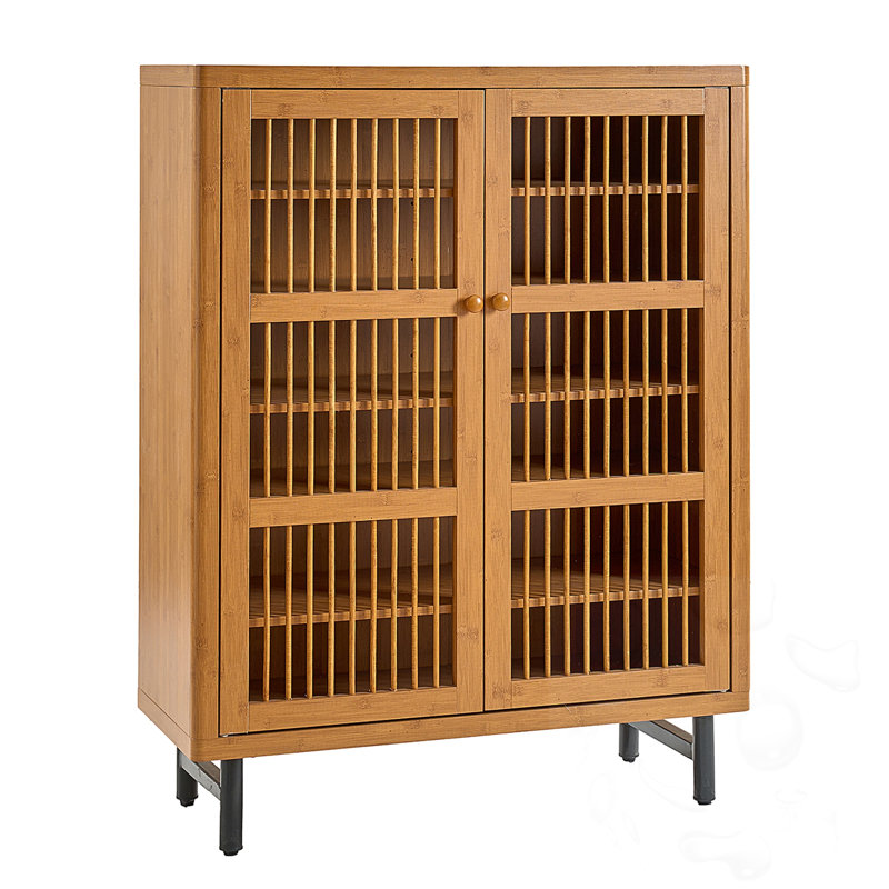 6-Tier Shoe Cabinet With Adjustable Shelves, Natural