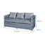 Oseasons® Chaunci Rattan 5 Seat Rising Firepit Sofa Set in Ocean Grey-66889641