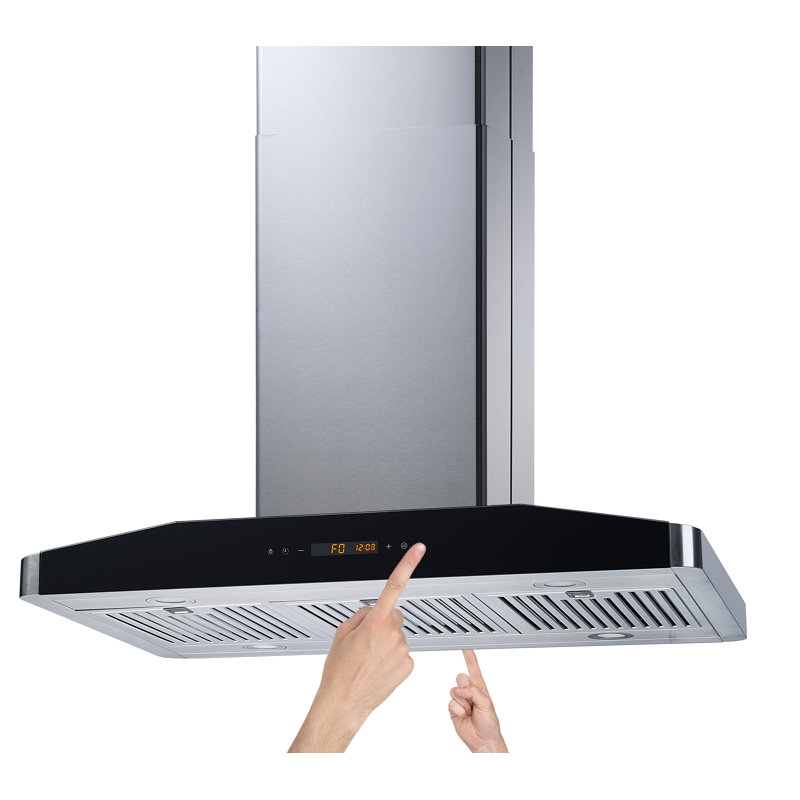 Winflo 36" Elite 439 CFM Convertible Island Range Hood in Stainless Steel