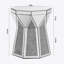 Table basse de style tambour avec incrustation de cristal miroir, table décorative argentée Polygonal