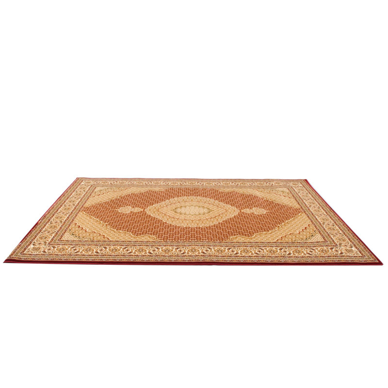 11' Red And Beige Moroccan Runner Rug