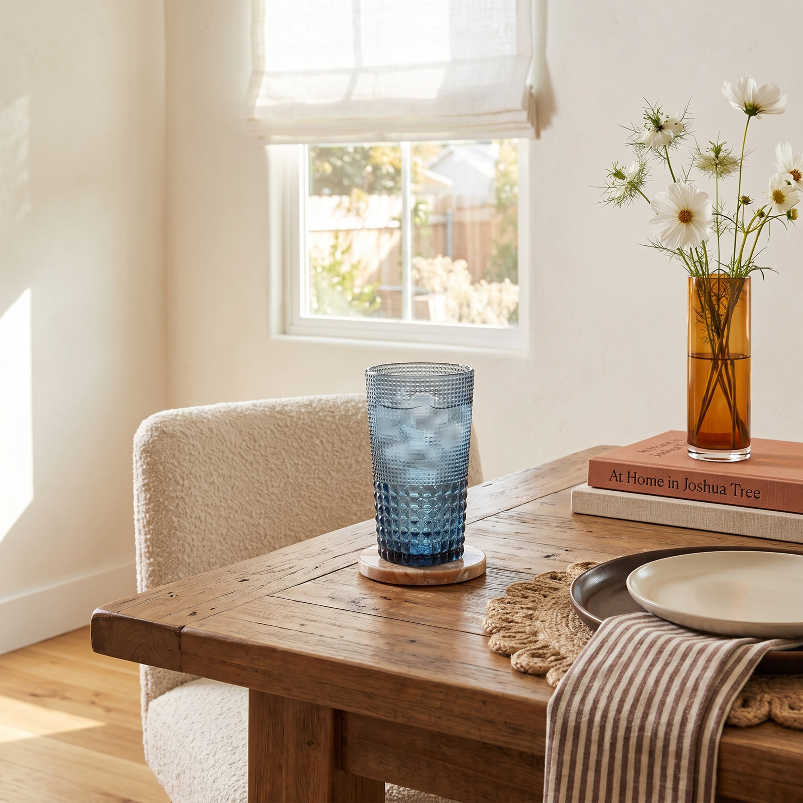 Malcolm Drinking Glass, 15 oz., Cornflower