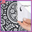 Black White Paisley Shower Curtains Extra Long-130426340