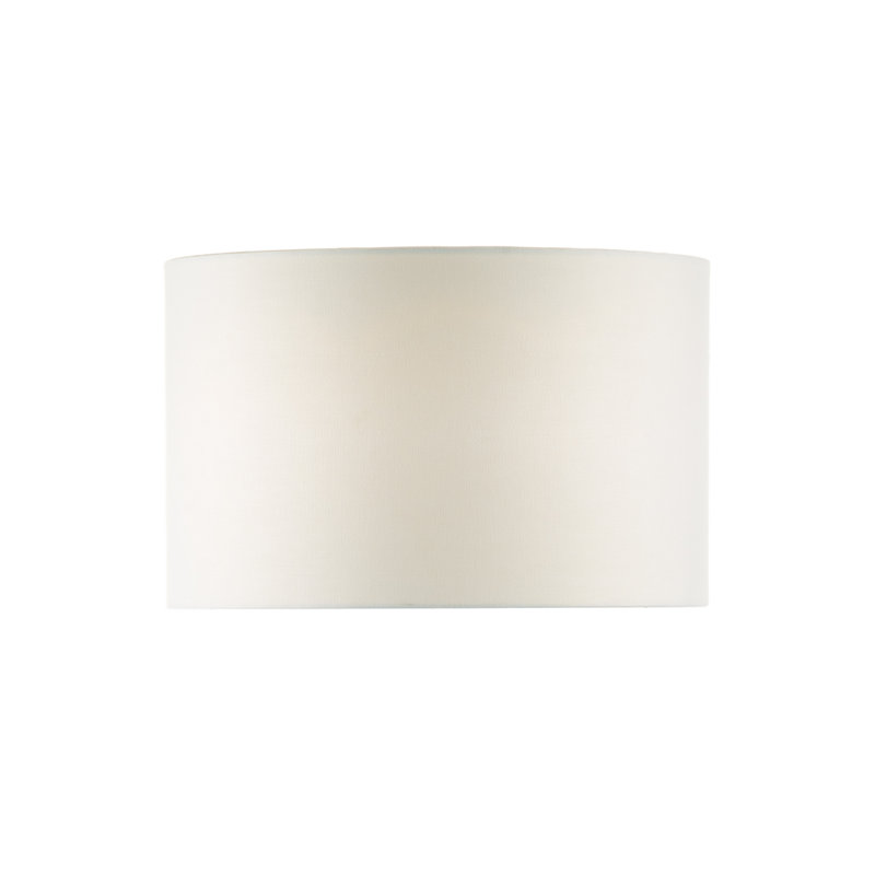 29 cm H Drum Fabric Lamp Shade ( Screw On ) in White