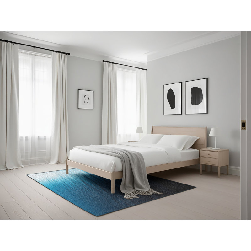 Tapis bleu area style 63, Rectangle 5 pi x 7 pi