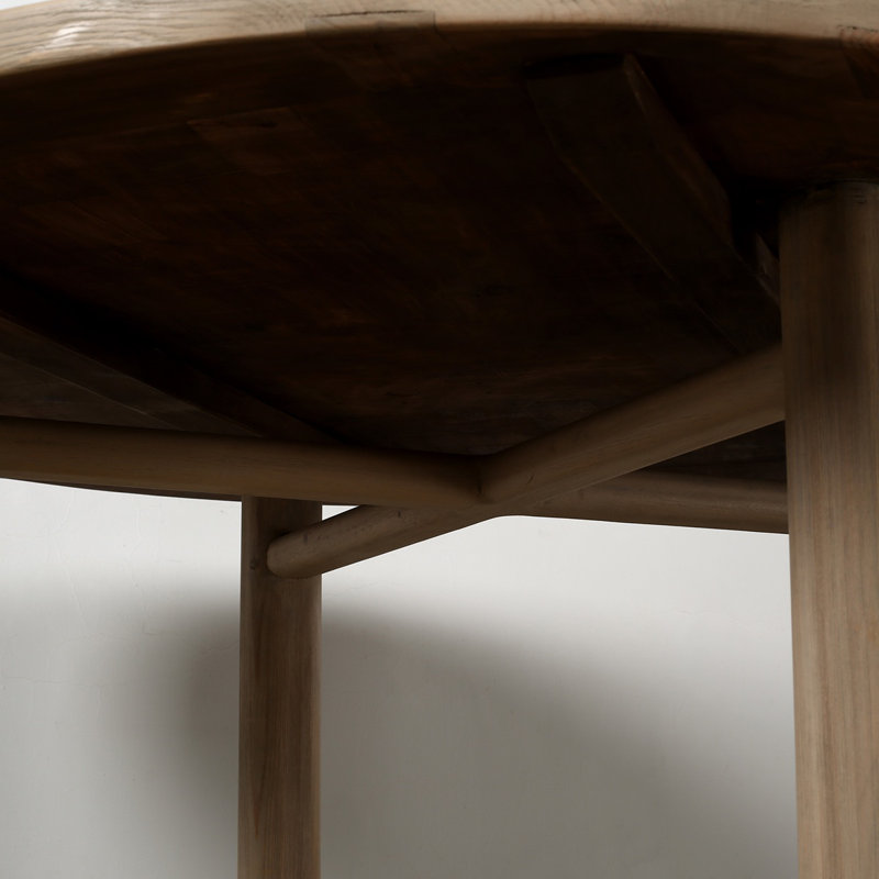 Mayling Round Pine Wood Dining Table