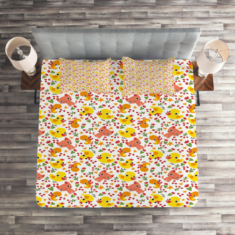 Polyester Coverlet, King Bedspread + 2 Shams