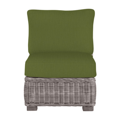 Rustic Woven Sectional Slipper Chair