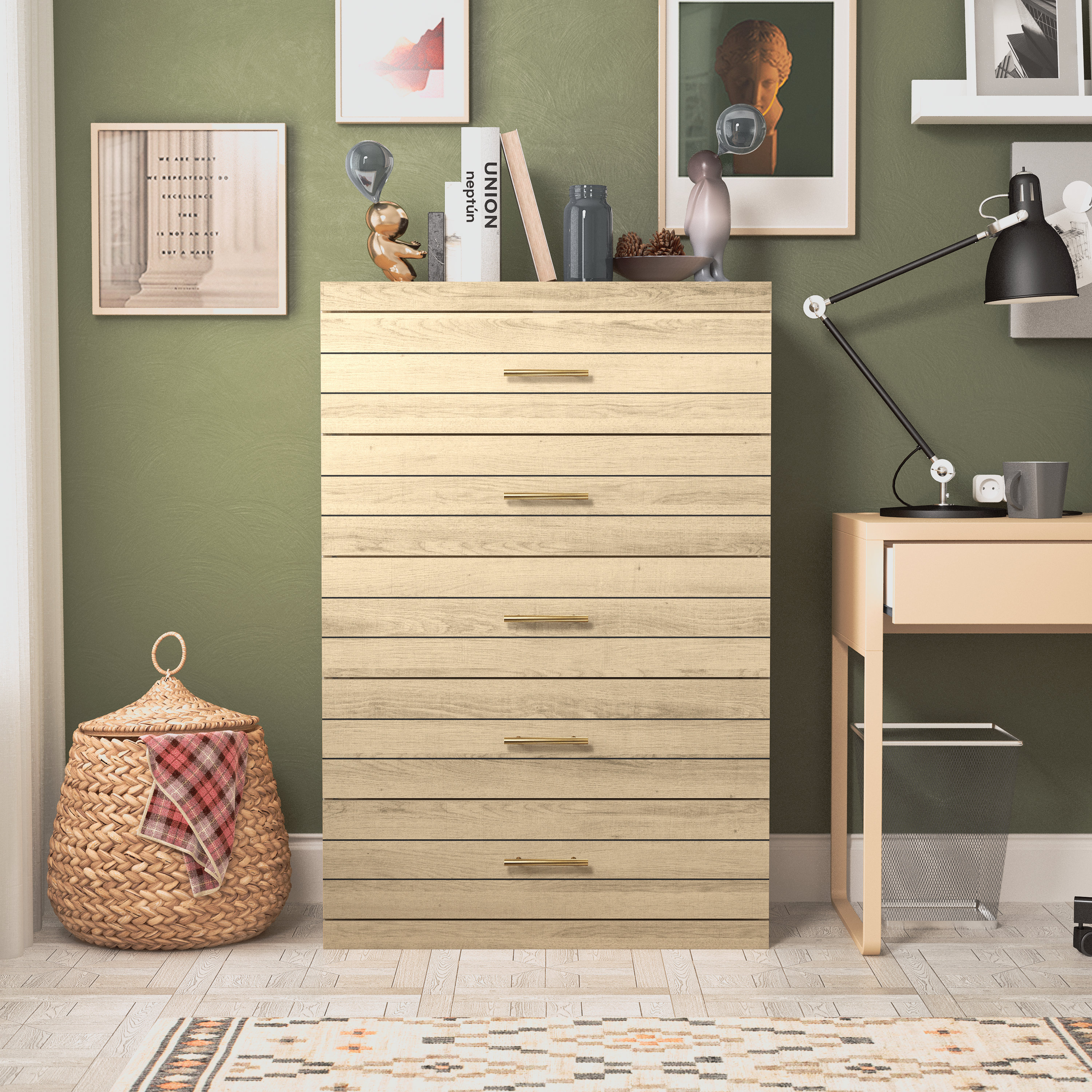 Onna 30.7'' Wide 5 Drawer Dresser