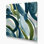 Abstrait aquarelle 25, art mural sur toile verte
