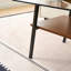 Table basse rectangulaire, table moderne en verre trempé, table à thé