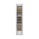 ZLINE 18 in. 9.0 cu. ft. DuraSnow Steel Triple Zone 68 Bottle Left Hinge Column Wine Cooler