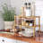 Stackable Bamboo Spice Storage Rack with Reinforced Round Support Bars