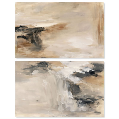 Ensemble de décoration murale bohème Desert Gale IV sur toile, par Art Remedy, châssis entoilé, 48 x 30