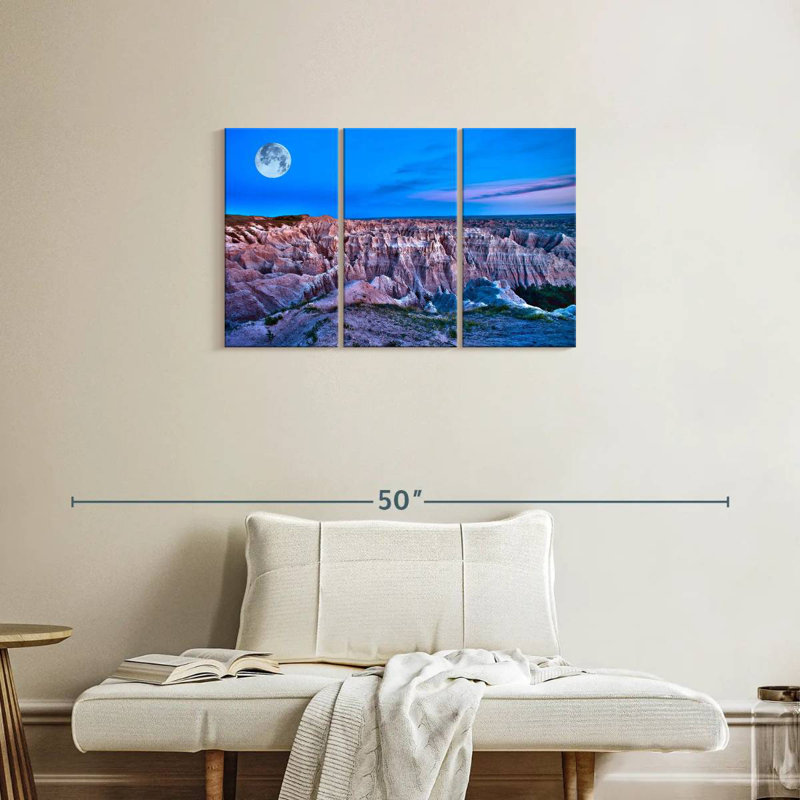 Alvord Badlands National Park Moon, 20" H x 33" W