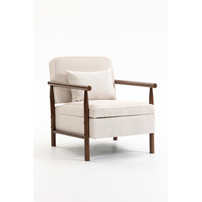 Chaises de salon rembourrées de style moderne Mid-Century avec coussin de taille