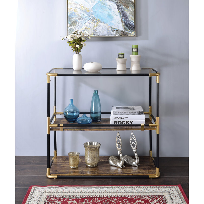 Console rustique et minimaliste avec rangement spacieux et fabrication durable pour les maisons modernes